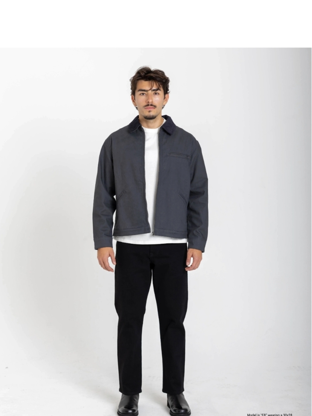 Men's Slim Straight Jeans in Black